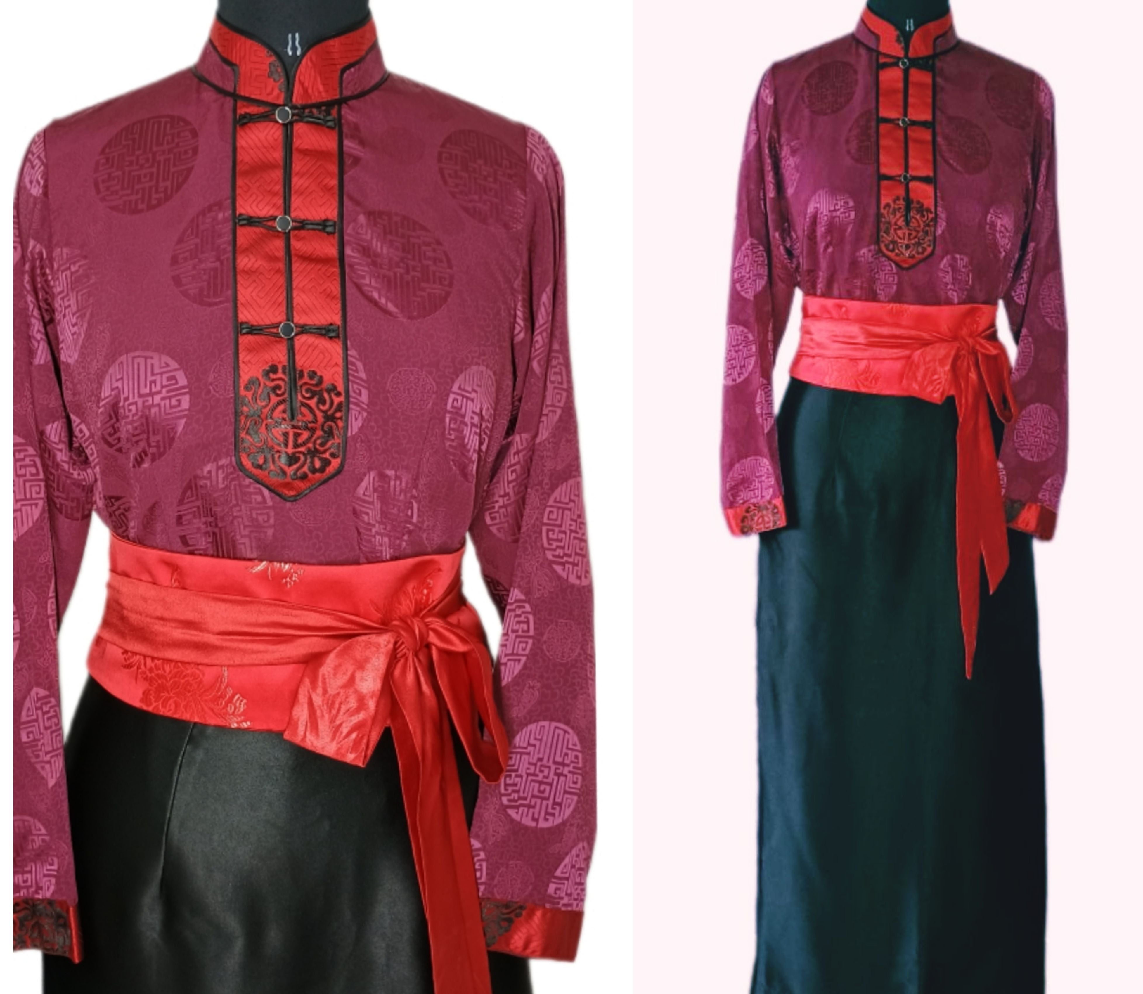Modern Maroon Khenja