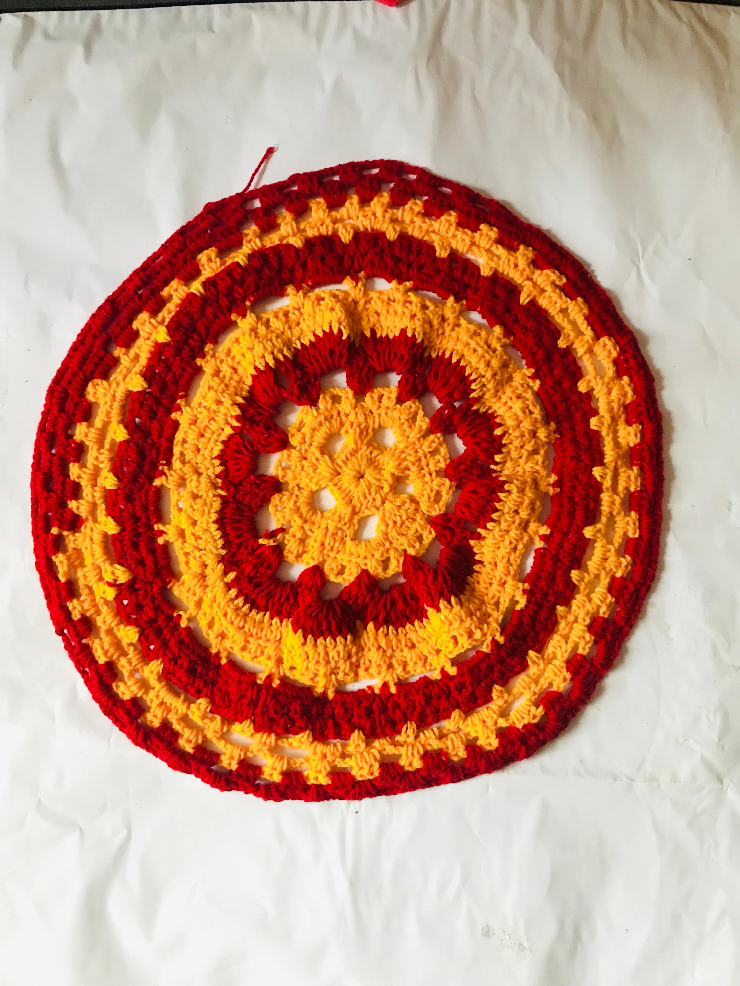 Handcrafted Crocheted Square and round