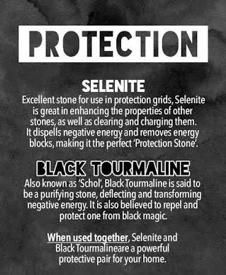 Black Tourmaline with Selenite Car Hanging / Door Hanging Raw Stones with evil eye