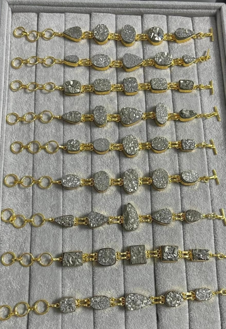 Exclusive Pyrite Bracelet (with 5 superior quality pyrite stones)