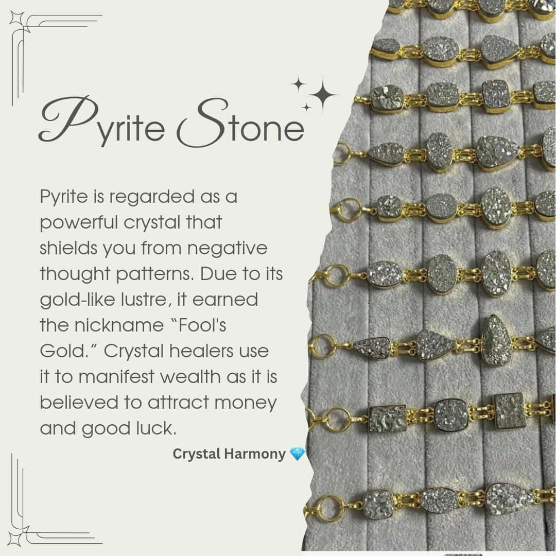 Exclusive Pyrite Bracelet (with 5 superior quality pyrite stones)