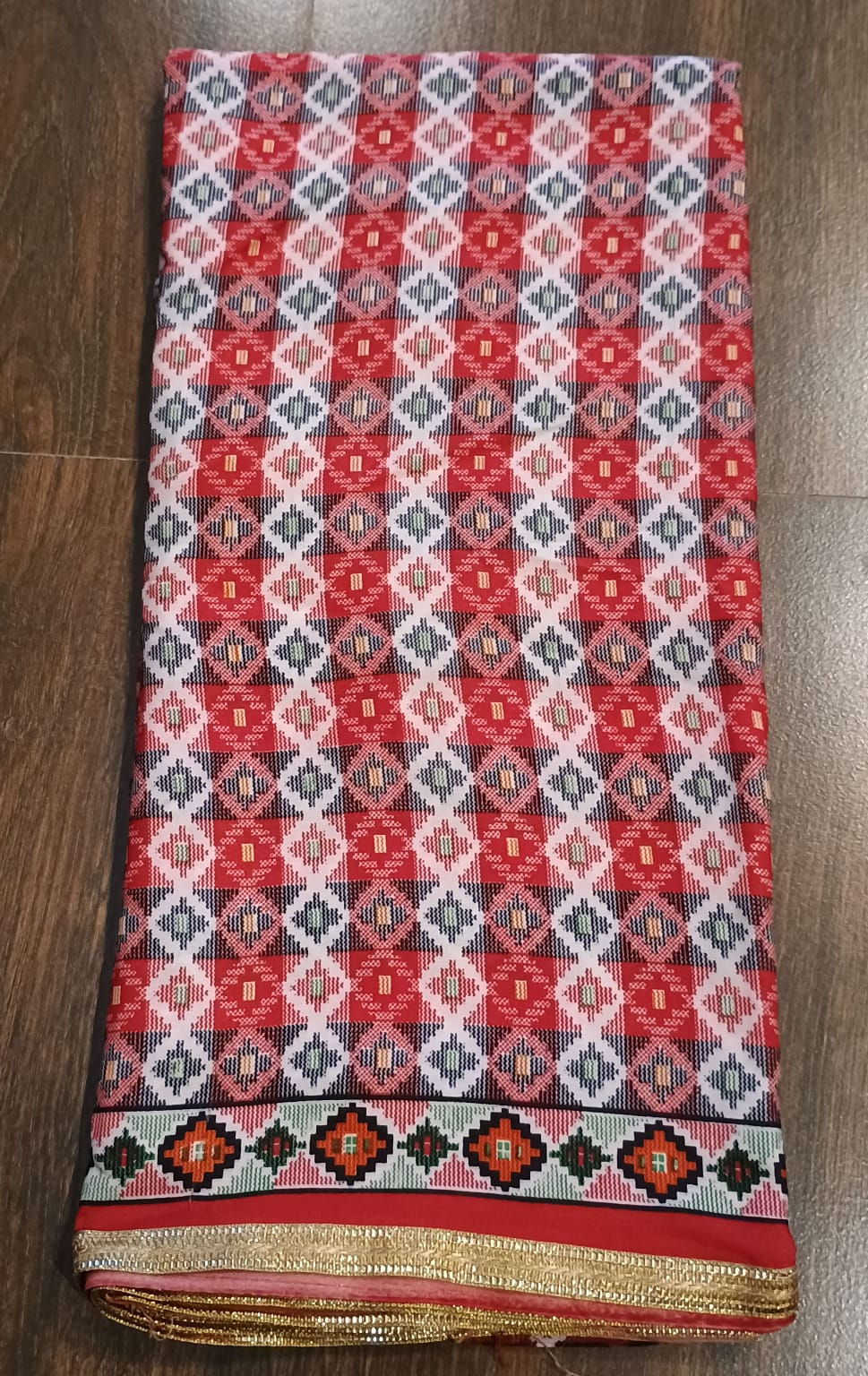 Poly Crepe Dhaka Saree